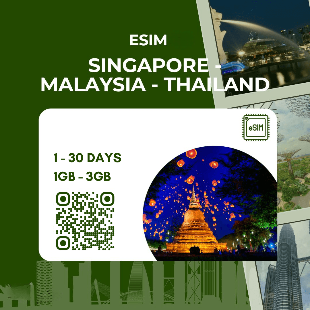eSIM Singapore Malaysia Thailand chỉ có data